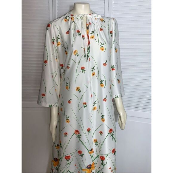 Vintage Floral Pullover Dress Robe LOUNGEES Nightgown - Picture 11 of 16